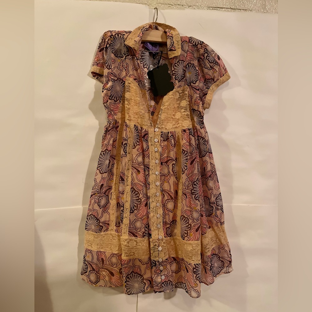 Cream/Peach Dress X-small